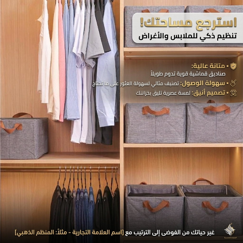 💪 منظمة الملابس الذكية بالحديد الداخلي المتين .. نظم دارك بثقة! ✨